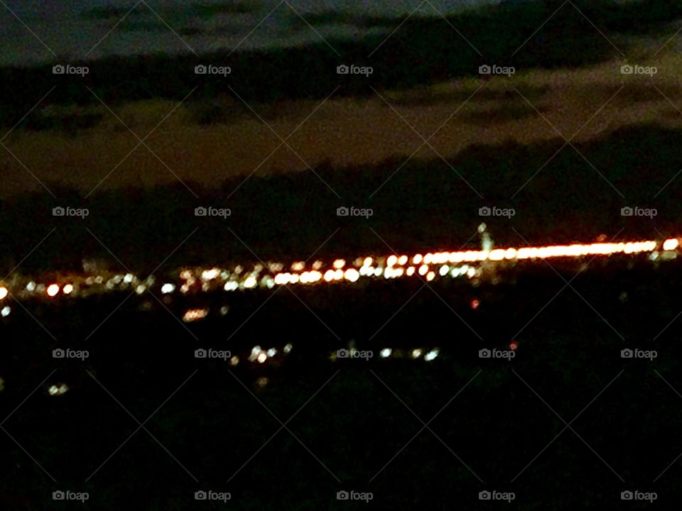 Arial view from the balcony of the luxury home in a high rise building on Pierrepoint Place in Brooklyn, New York late at night. Photo was taken in September 2017. Hypnotic Productions😟