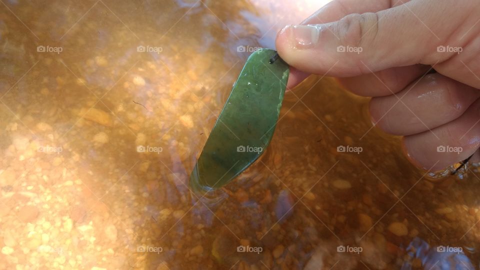 Green stone cleansing