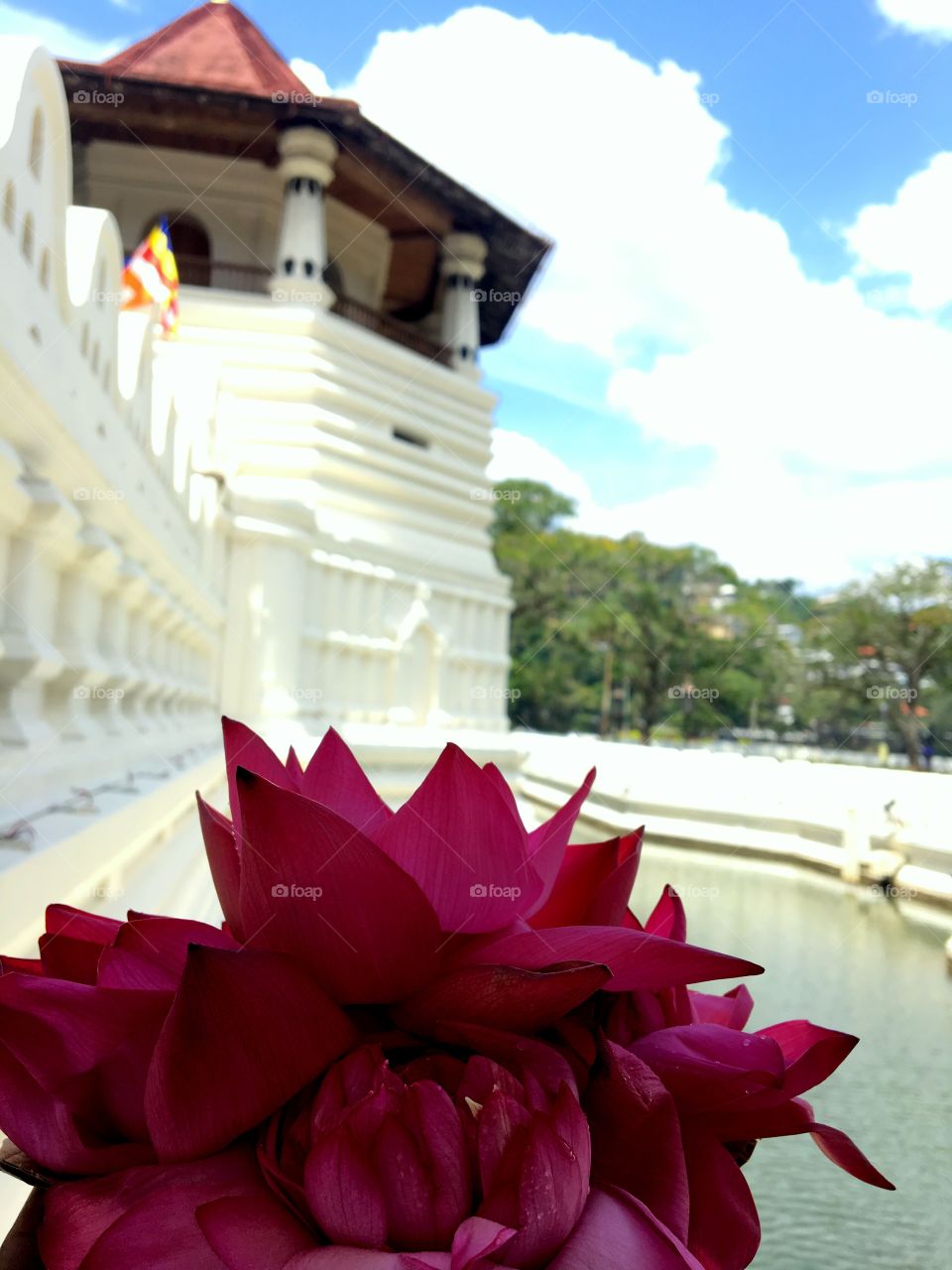 Sri Dalada Maligwa .The Buddhist temple is a place of tranquility and peace of mind