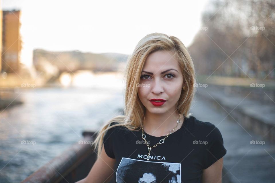 Woman, Outdoors, People, Portrait, One