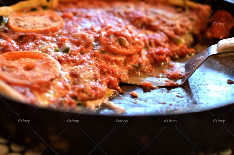 Deep dish Chicago style pizza