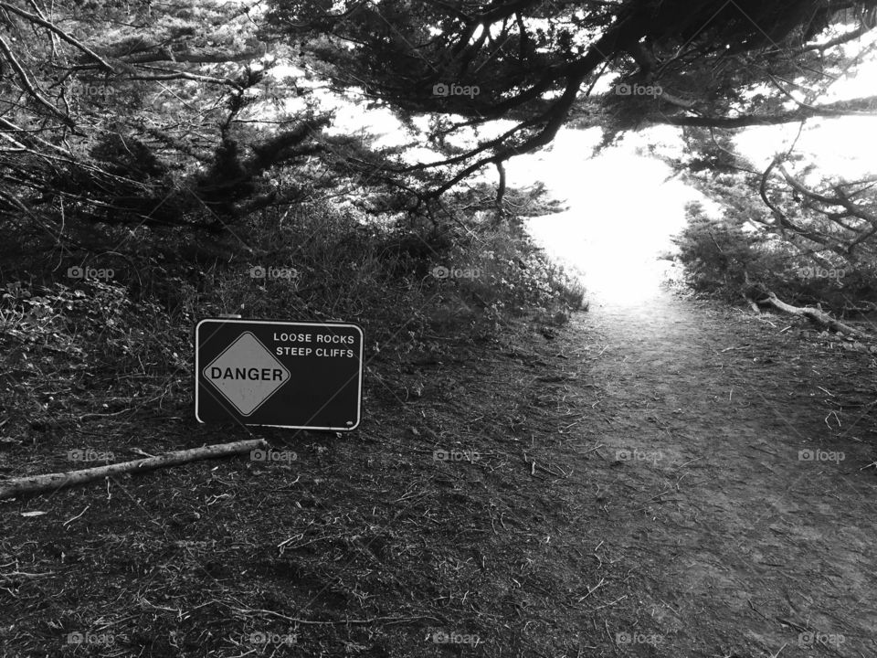 Danger. Taken near Big Sur