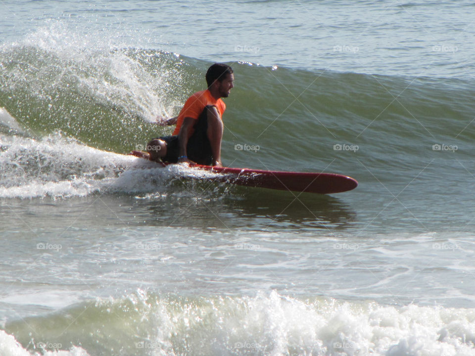 beach surfing surf longboard by dmelhorn