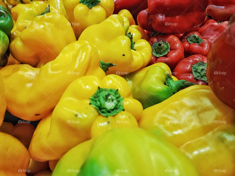 close up of fresh peppers