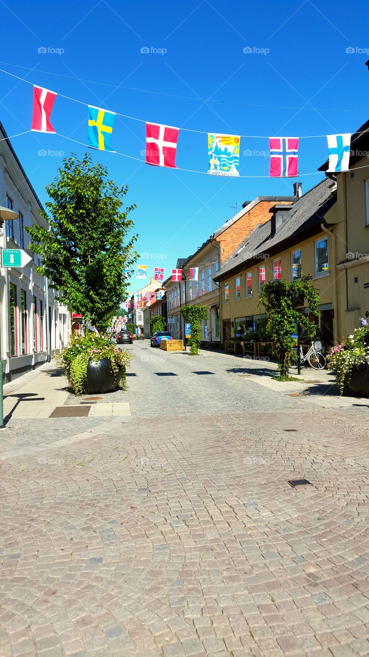 Karlshamn. Street in Karlshamn