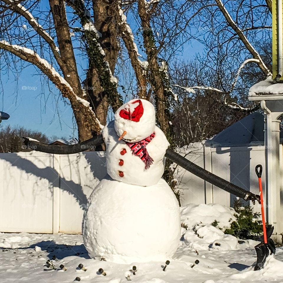 One Story Snowman
