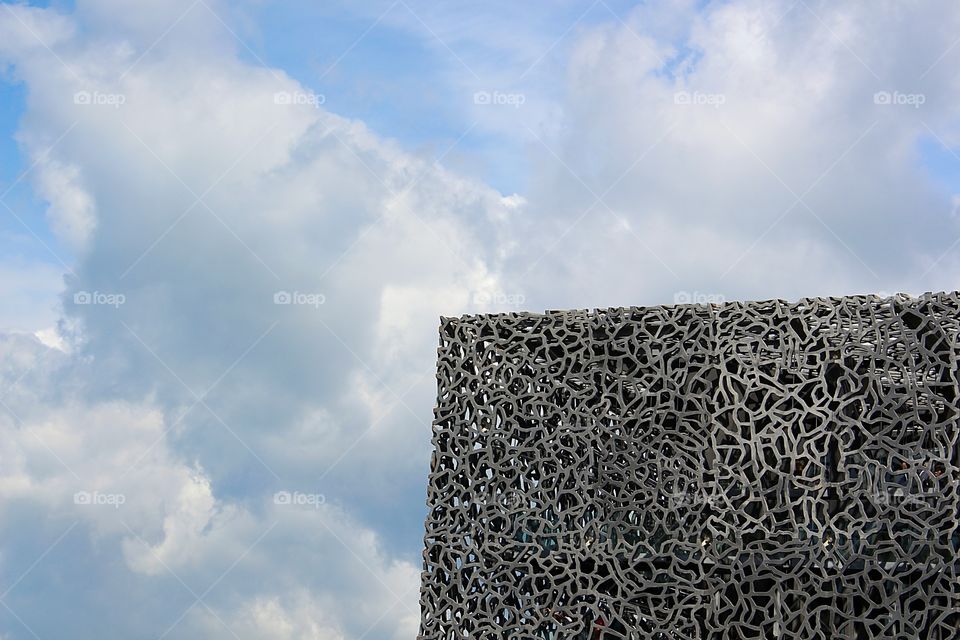 amazing texture on a museum building in Marseille, France