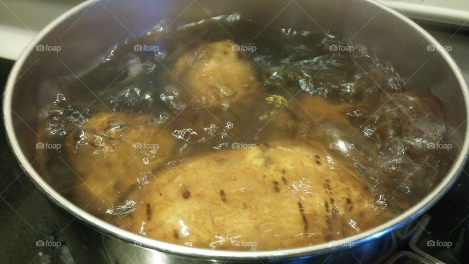 Boiling Sweet Potatoes