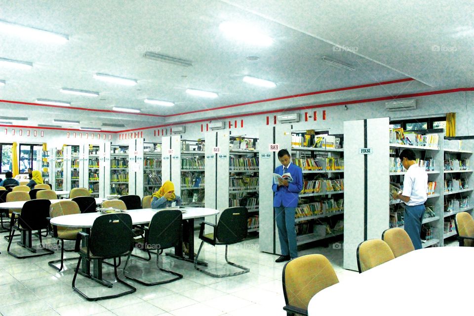 reading in library