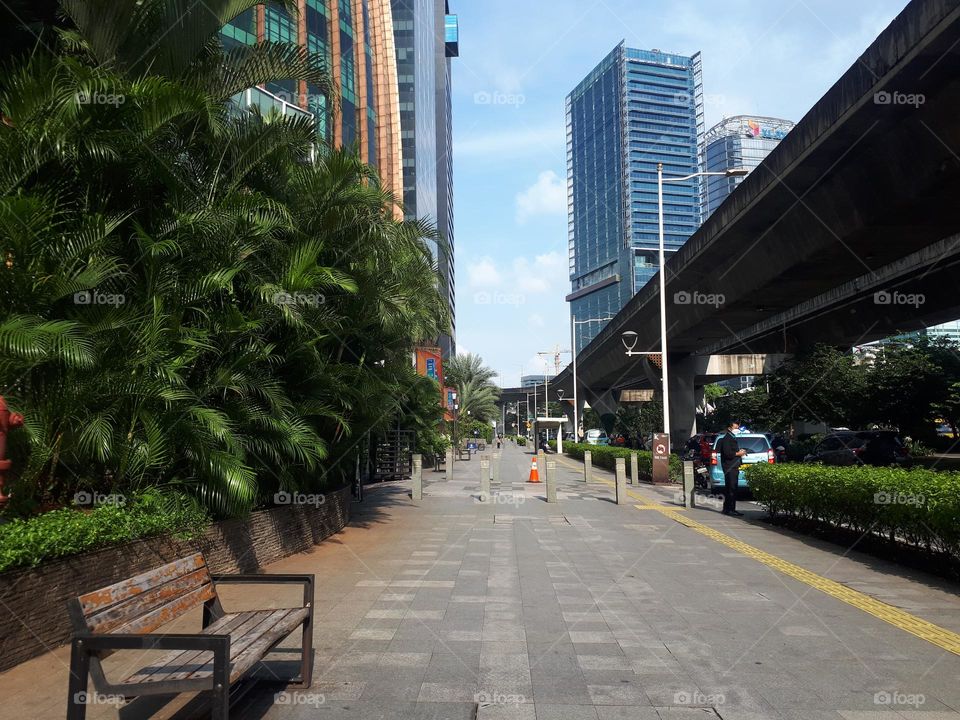 sunny weather in the corner of jakarta