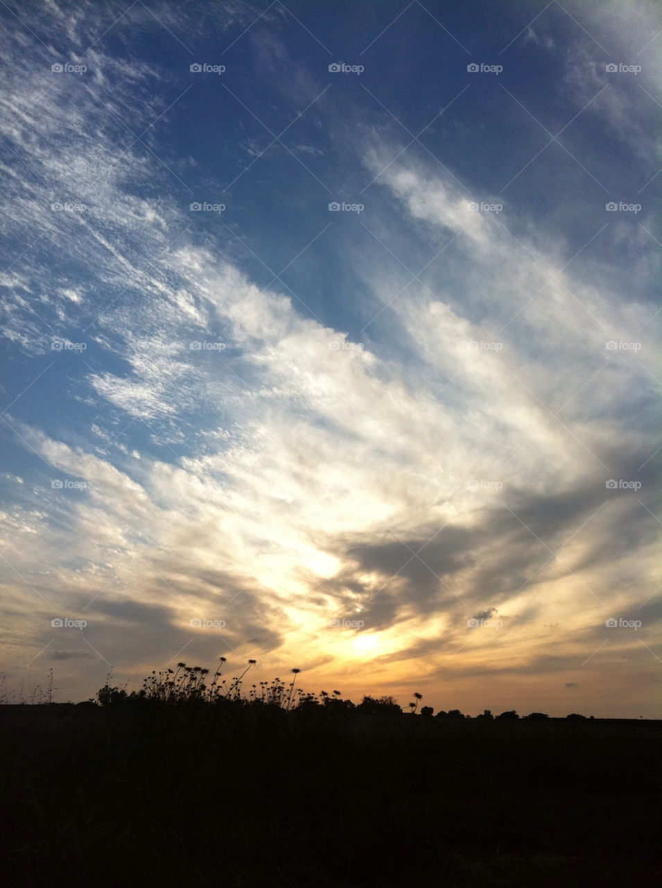 sky sunset clouds sun by nectarb