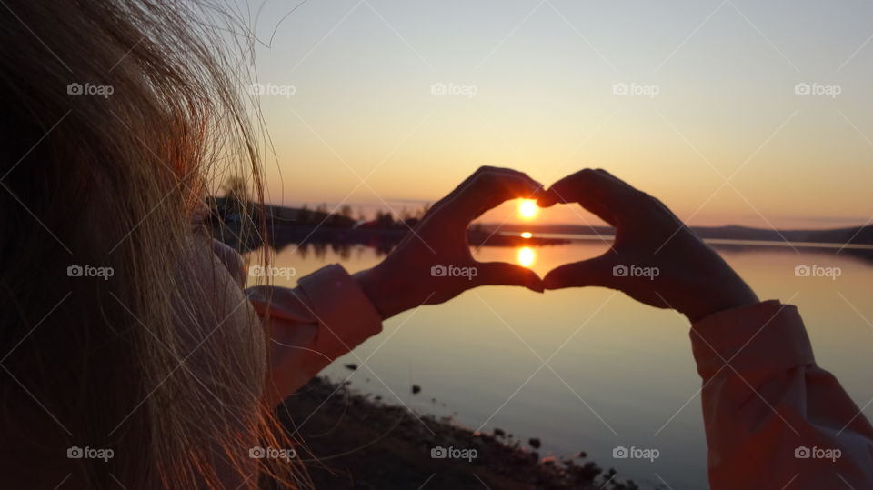 sunset in the Urals in September