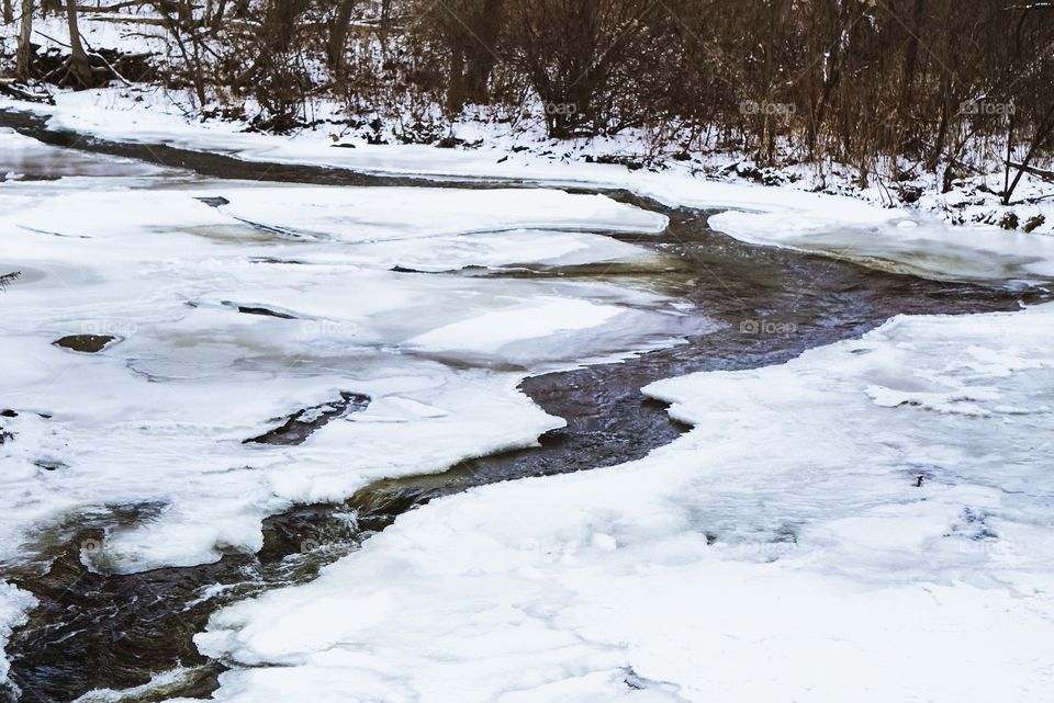 Along the frozen river