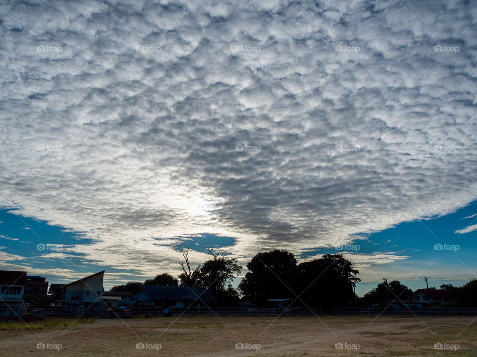 Sunset with dramatic clouds