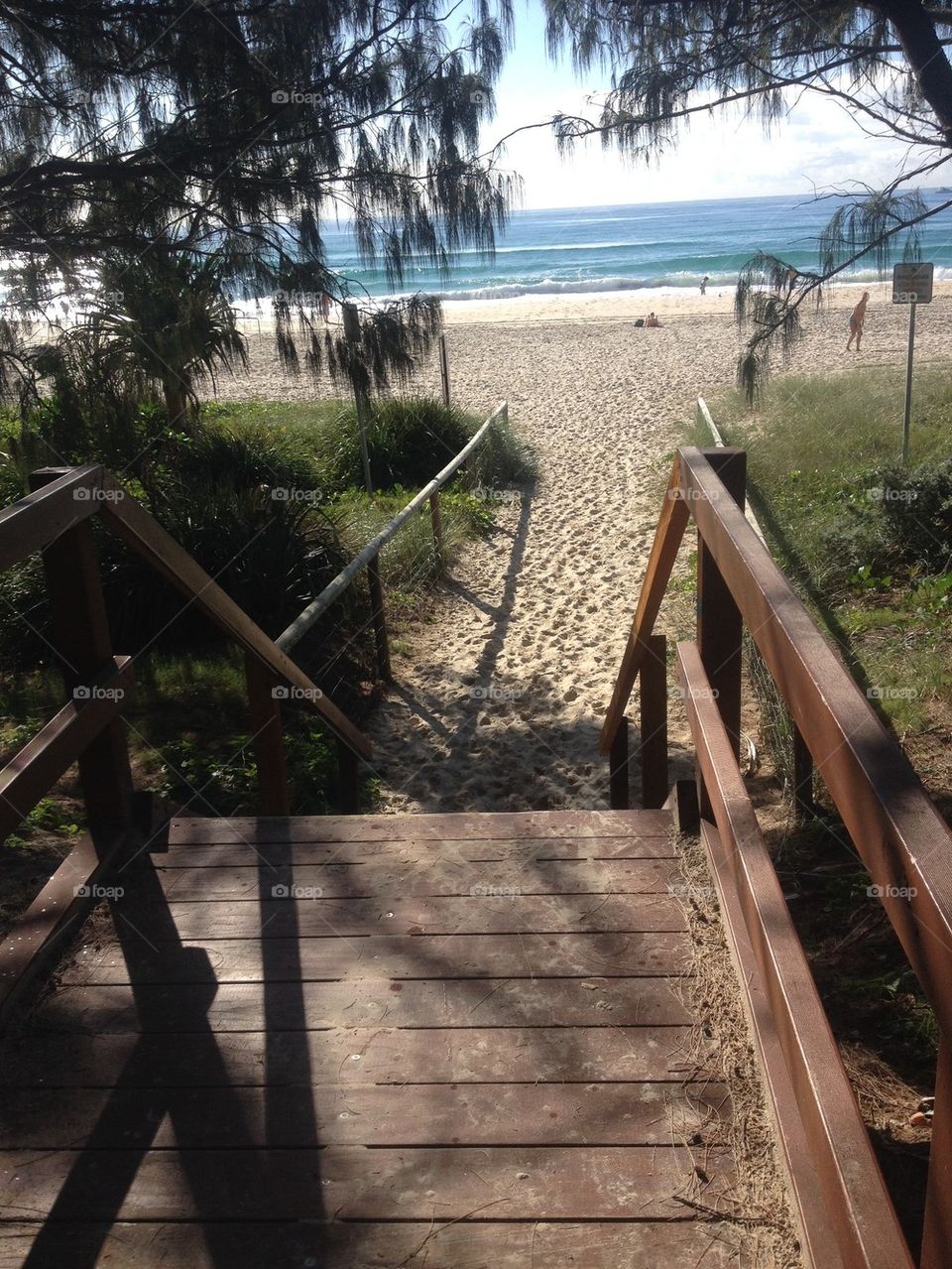 Stairway to beach