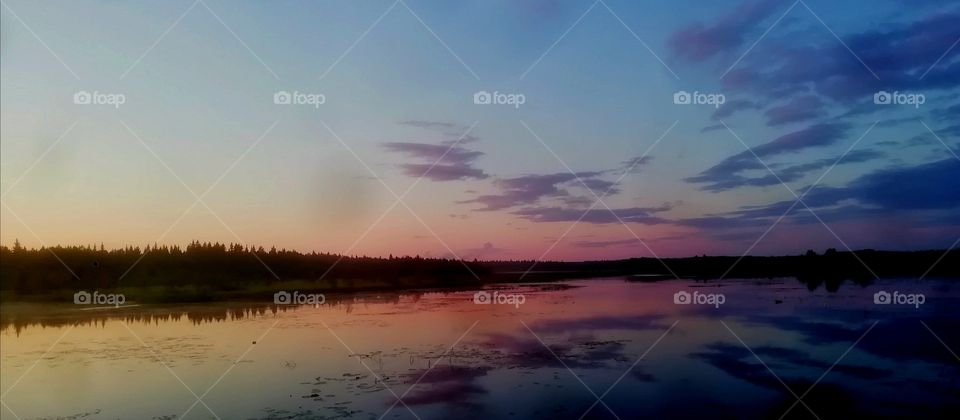 Evening sky of summer