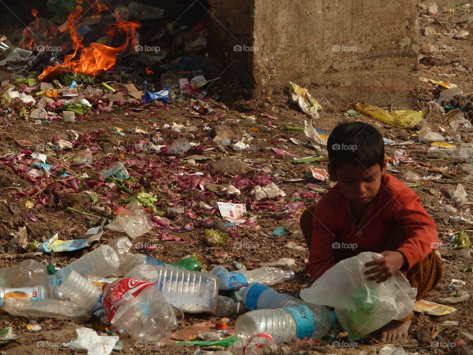 India boy on the streets