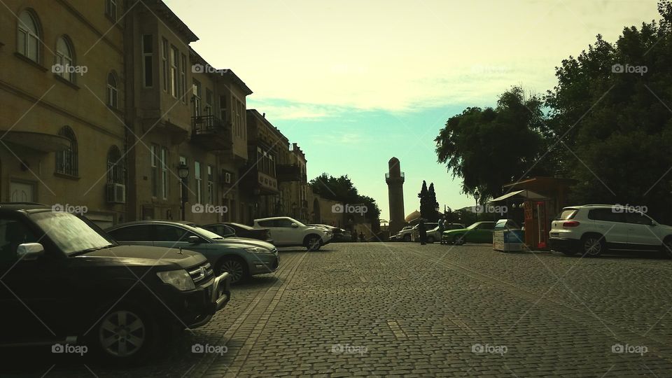 in front of the Shirvanshaks palace