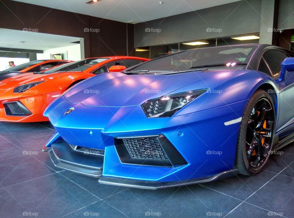Visiting Lamborghini's showroom