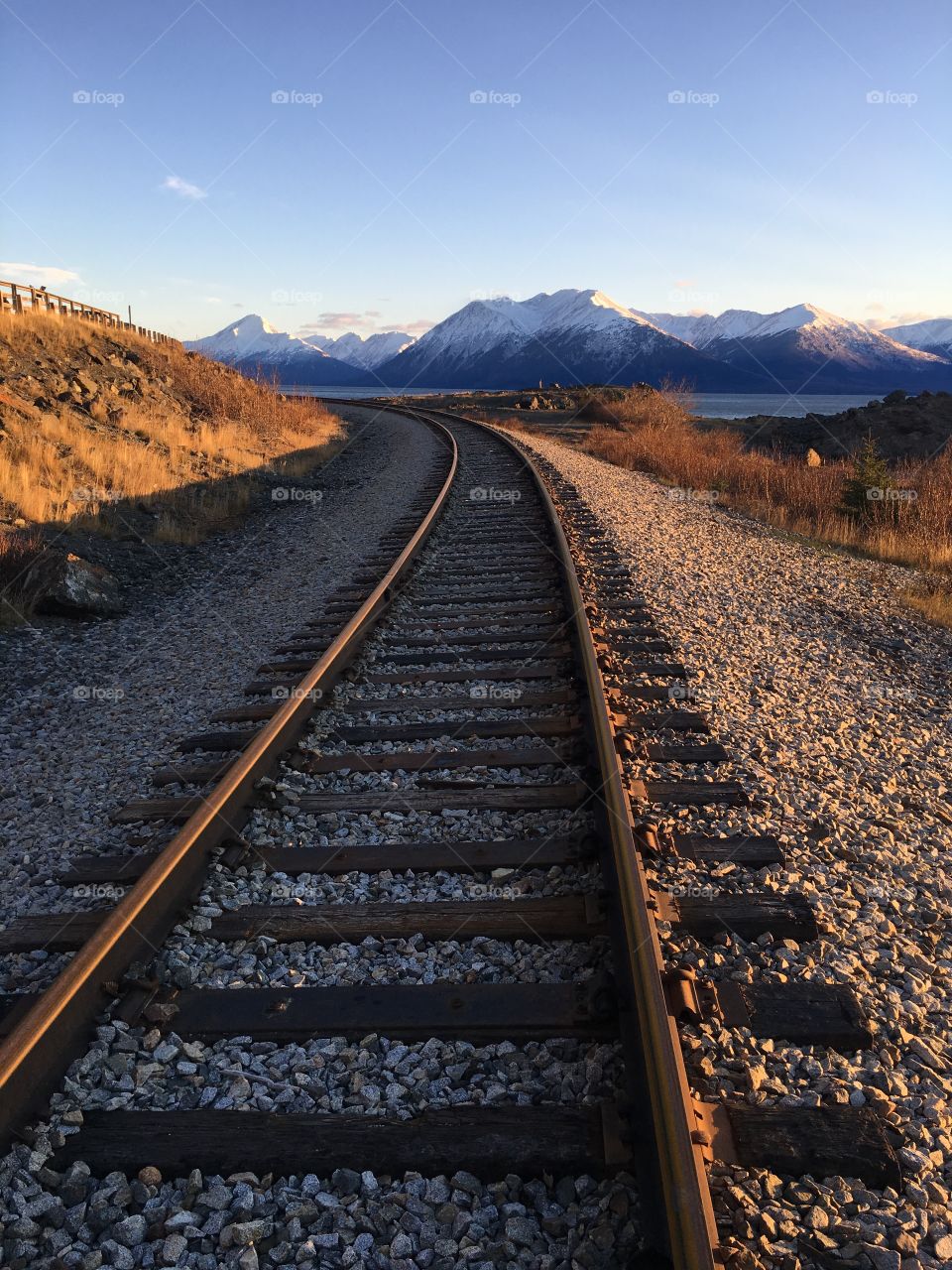 Alaskan railroad off Seward Highway 
