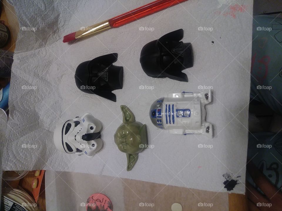 hand crafted star wars magnets.