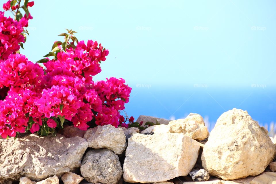 Farbenfroher Blick auf das Mittelmeer vom wundervollem San Blas Beach auf Gozo/Malta