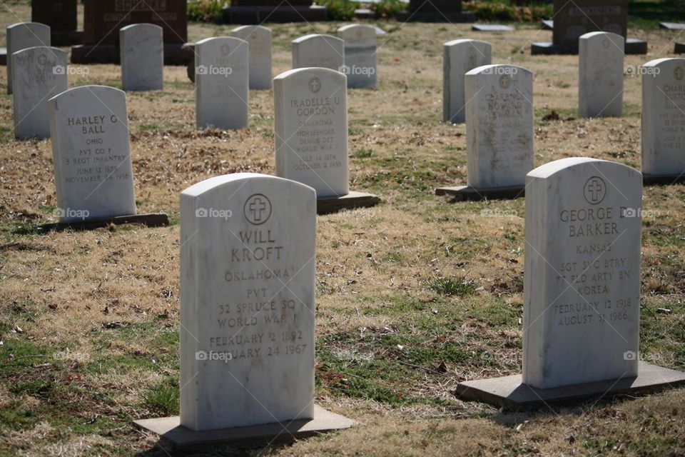 Old cemetery headstones