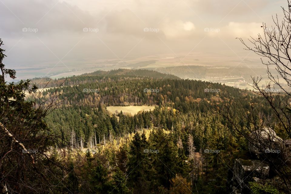 Panorama of the Table Mountains Poland