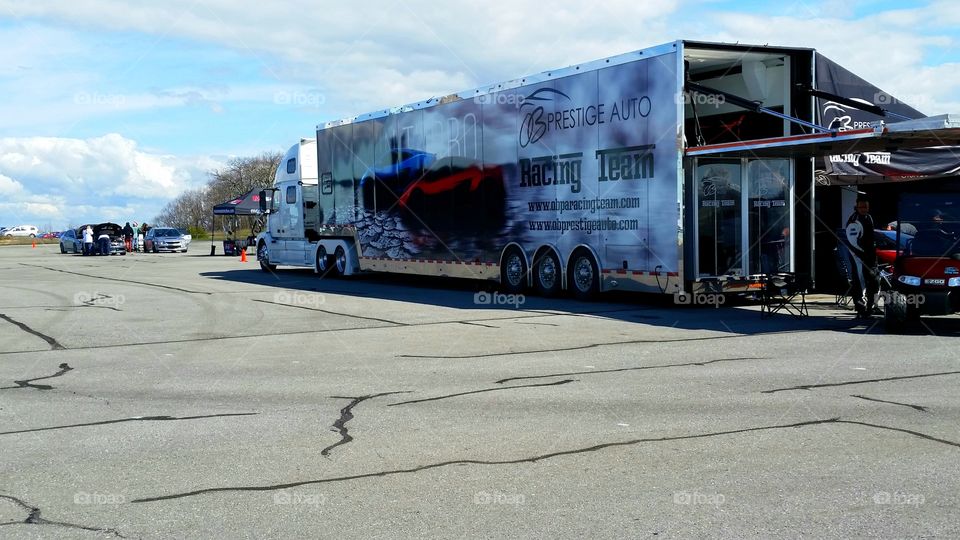 OB Prestige Volvo VNL 780 race hauler