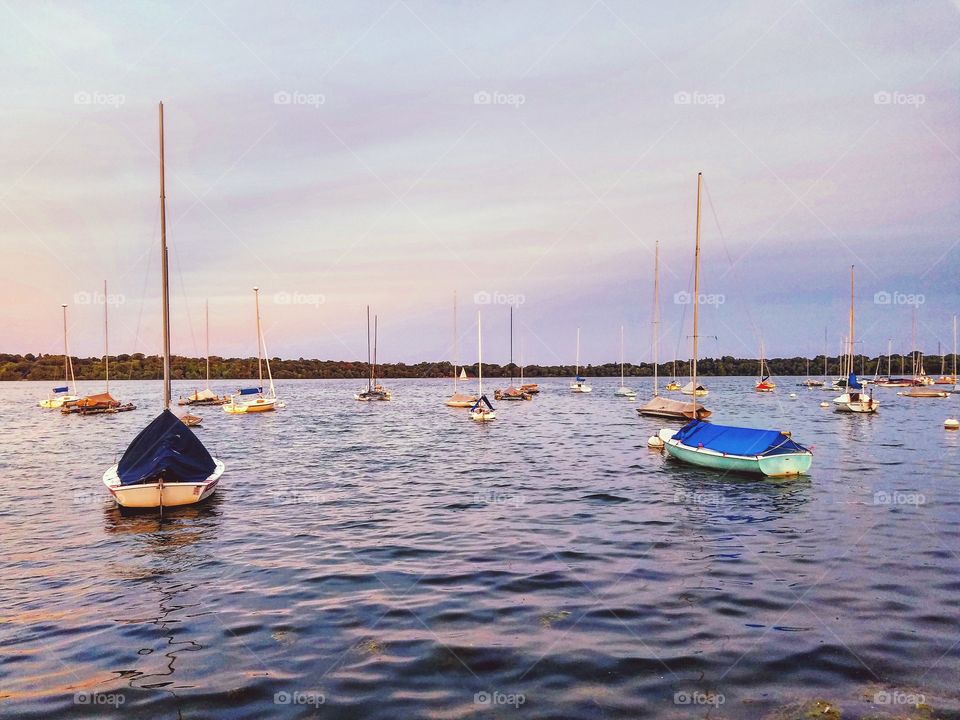 sailboats on the lake