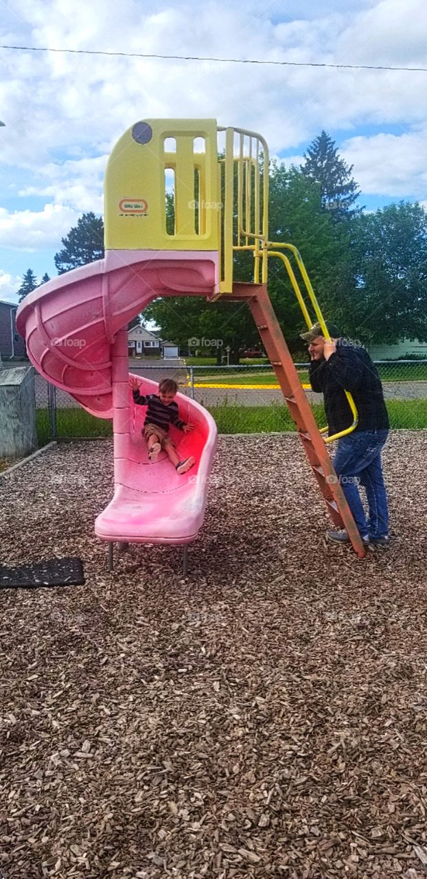 Little Tikes Slide with dad
