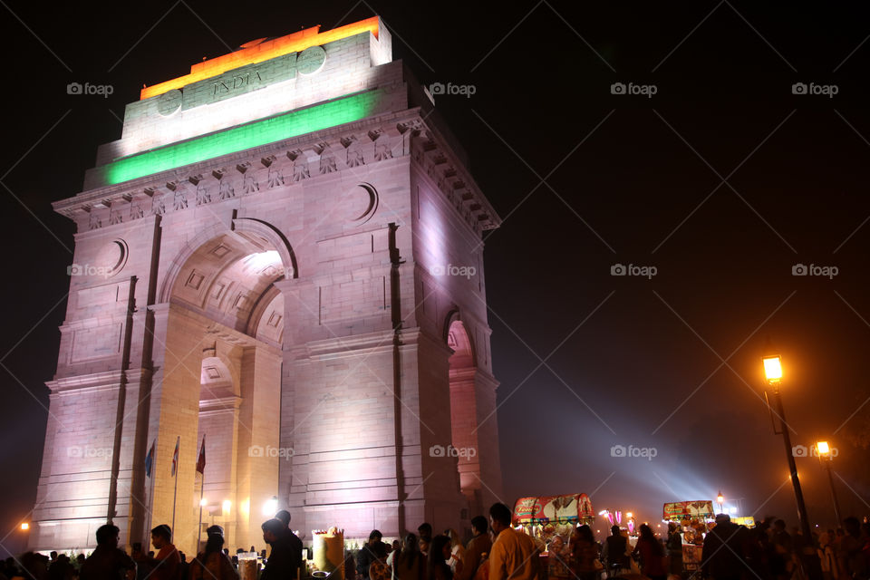 The iconic monument India Gate in New Delhi