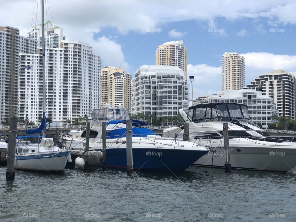 Boats in Biscayne Bay