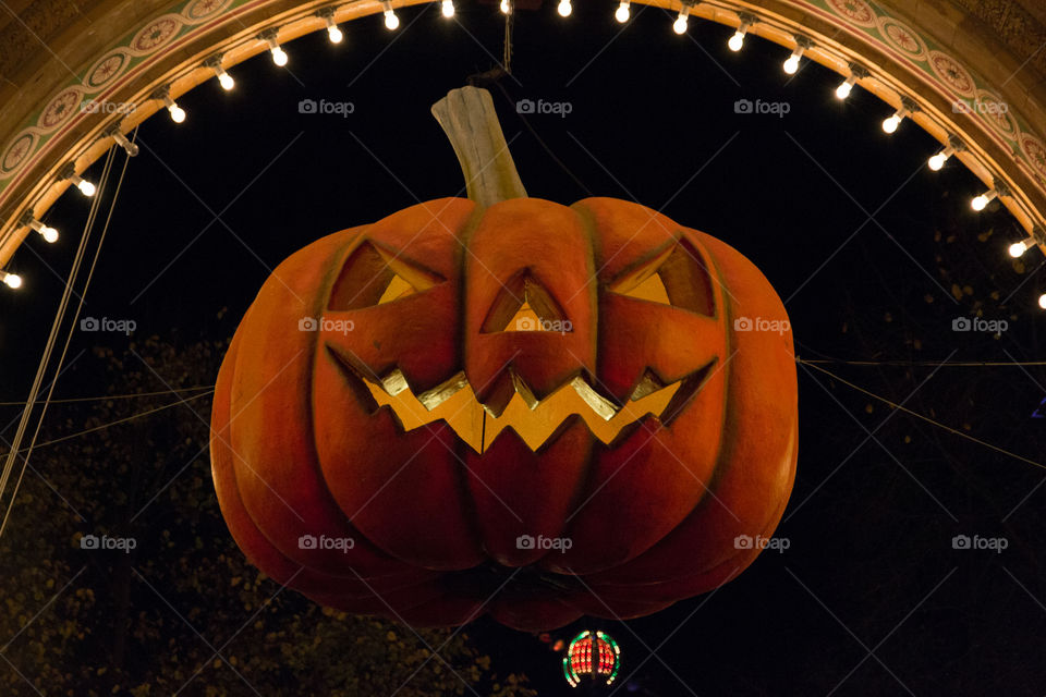 Pumkin on display at theme park Tivoli in Copenhagen Denmark.