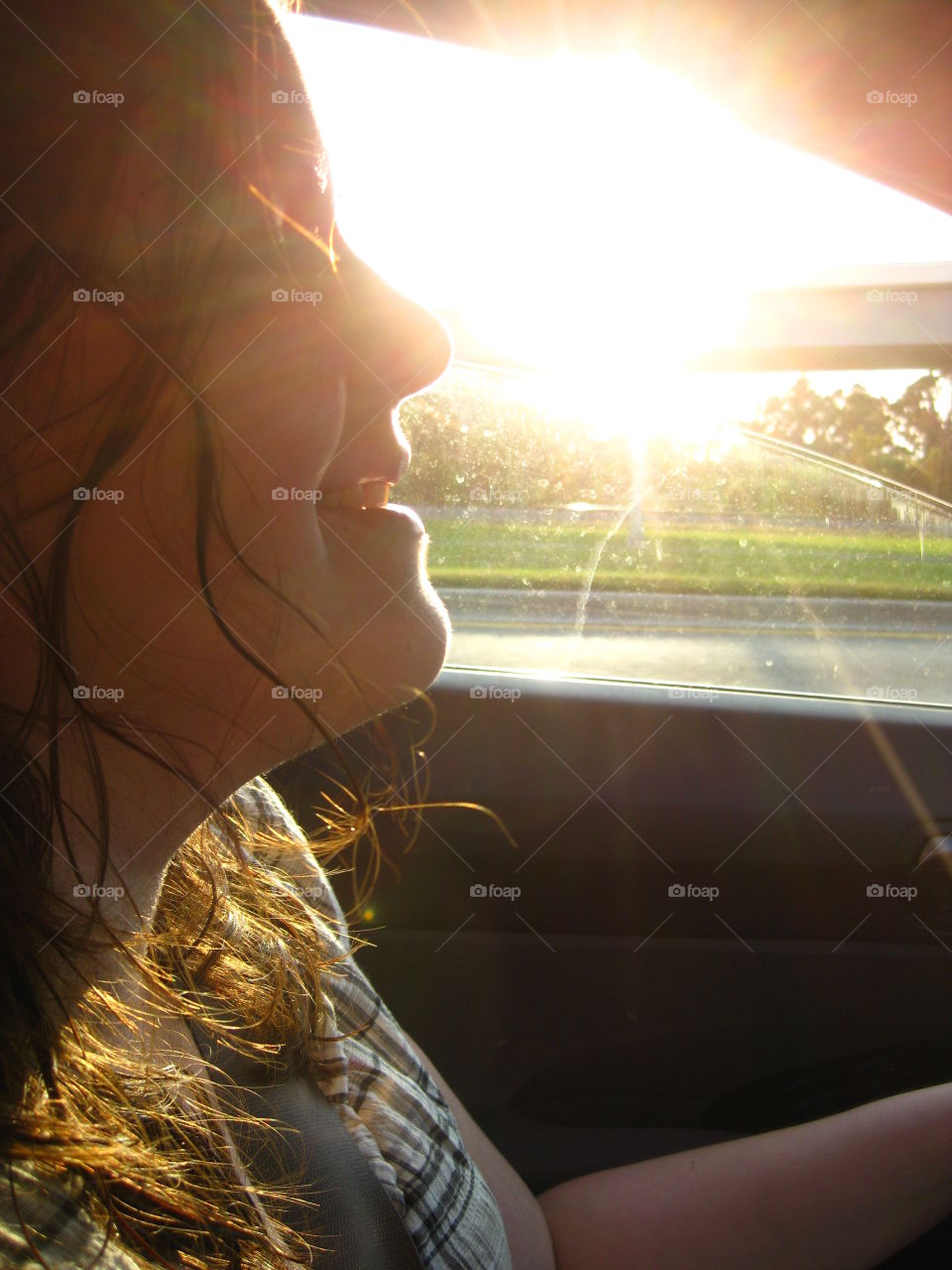 Smiling Sunshine. My sister smiling in the sunshine.