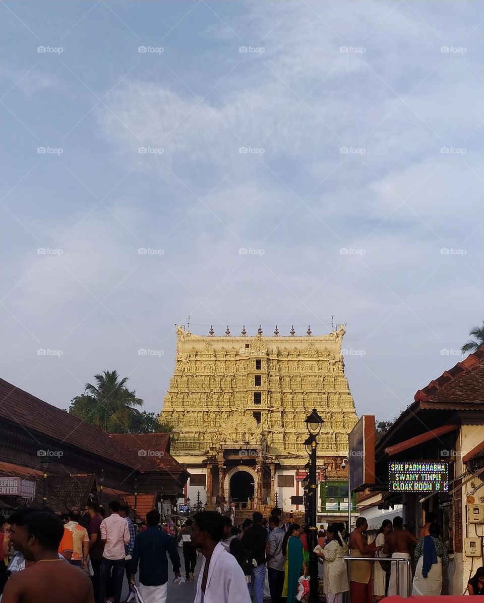 Sree Padmanabhaswamy Temple with Dravidian style of architecture
