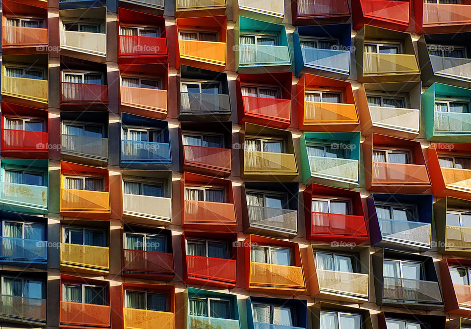 colorful balconies
