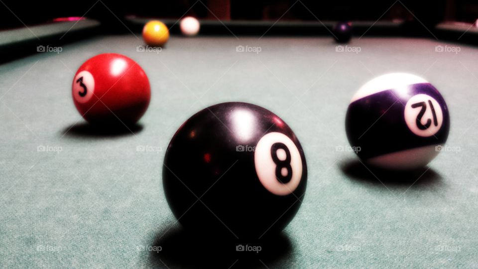 8 Ball. Pool Table