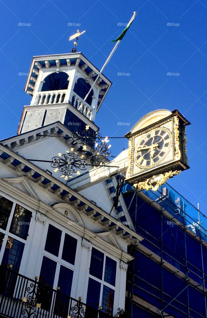 The landmark clock tower in Guildford , UK