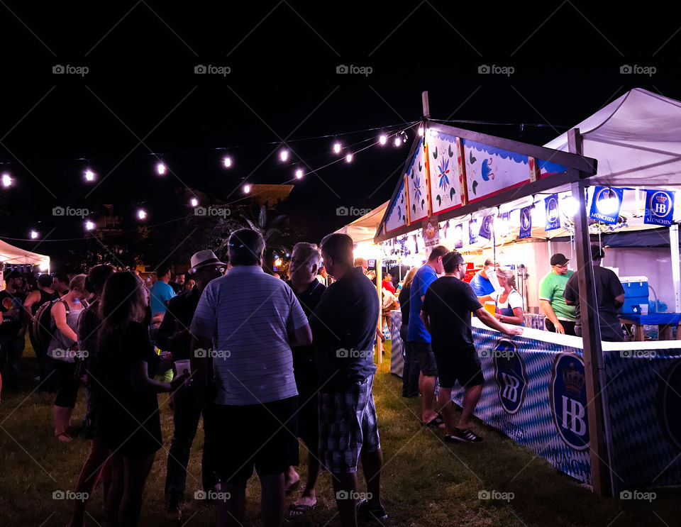 Fall Oktoberfest evening festival 
