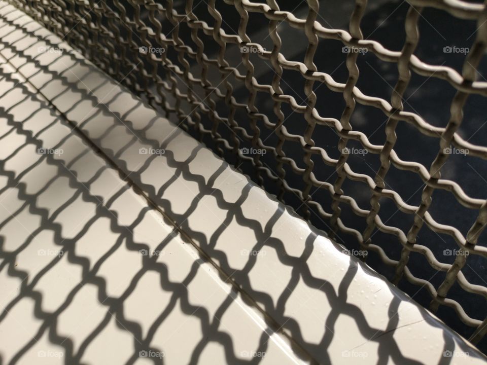 Black and white, Shadow of the fence.