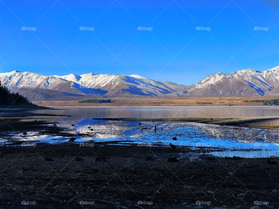 Snow capped mountains 