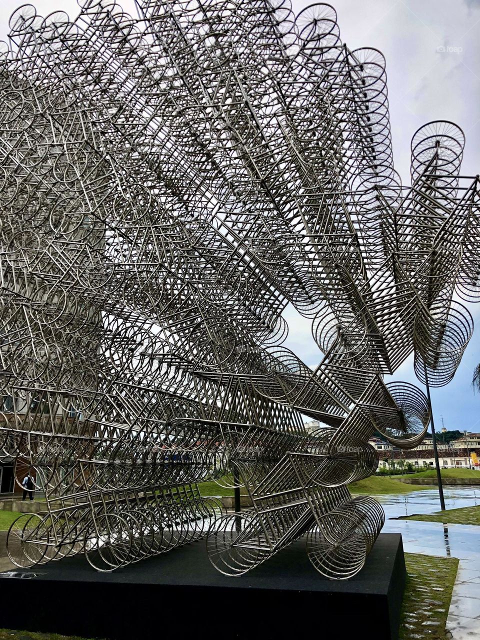 Beautiful Bike abstract art with iron 