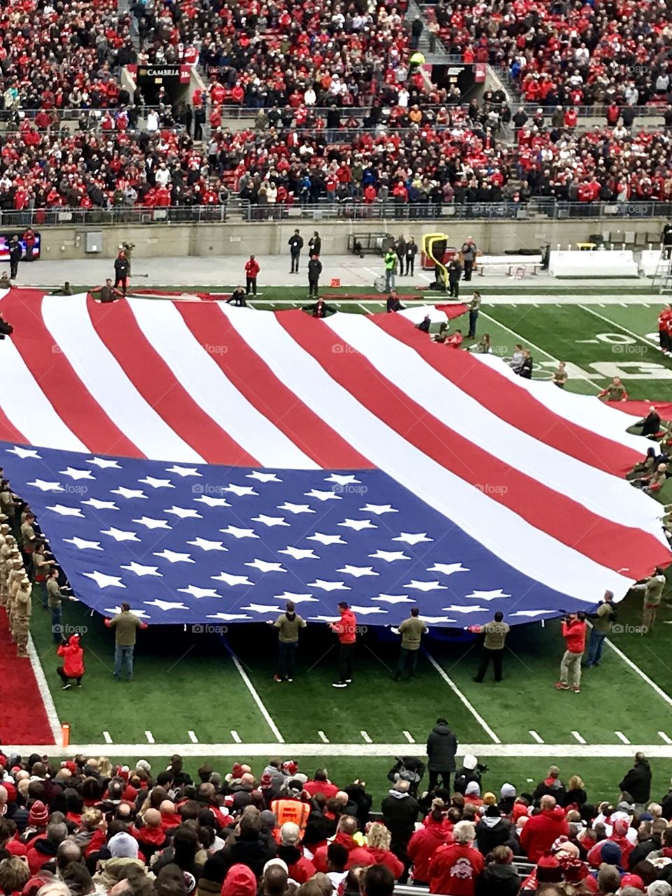 Patriotic presentation of the USA flag