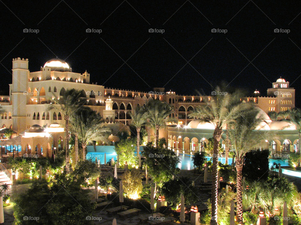 wonderful view of the buildings in Hurghada Egypt