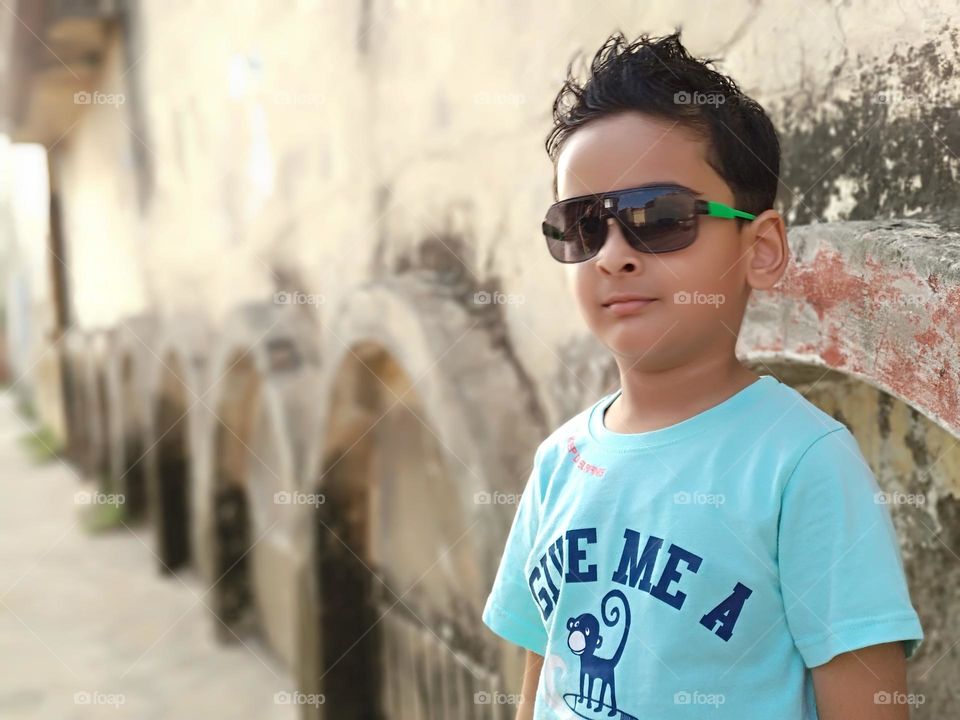 Indian boy with sunglasses