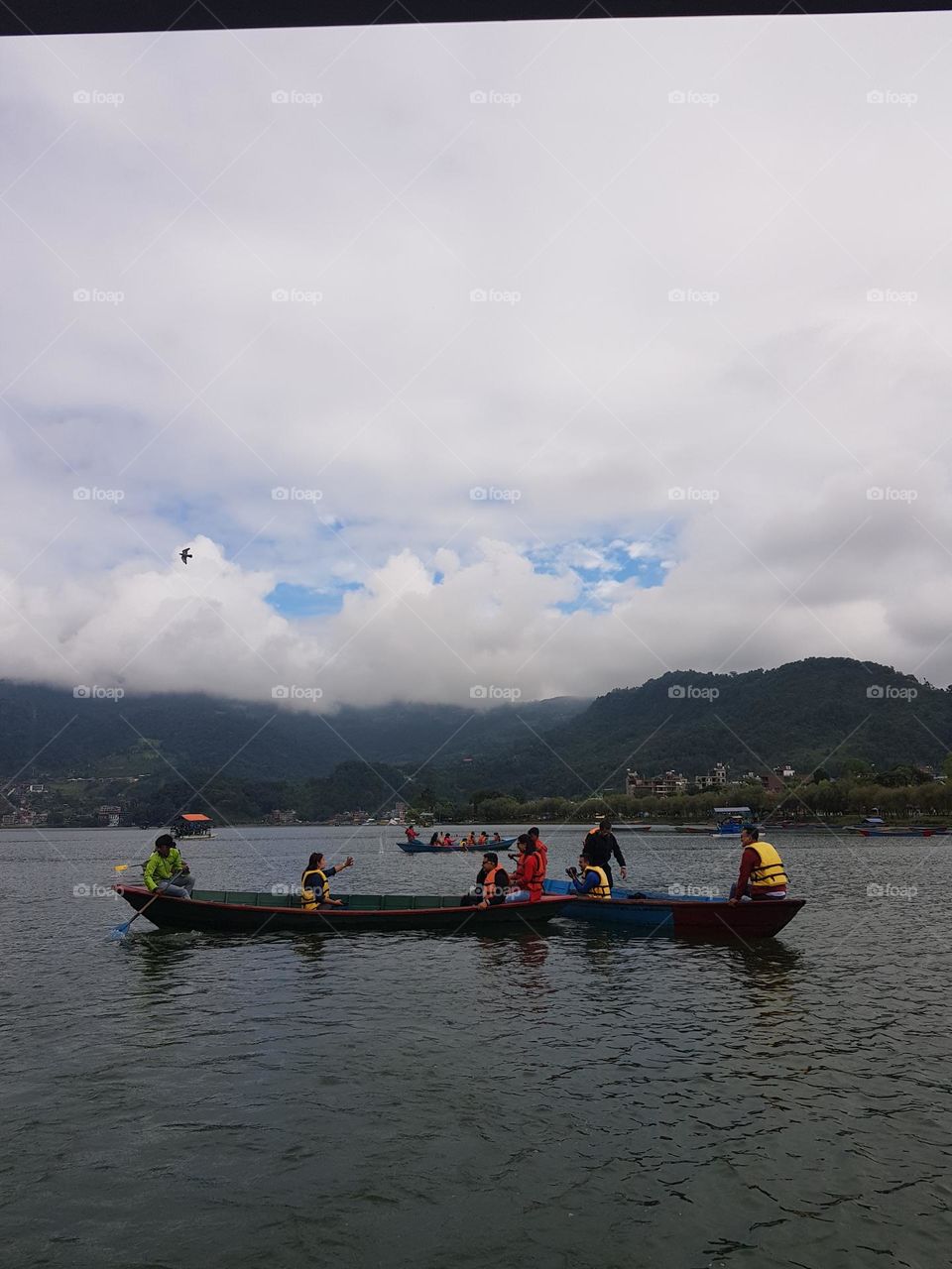 Boating around Fewa lake