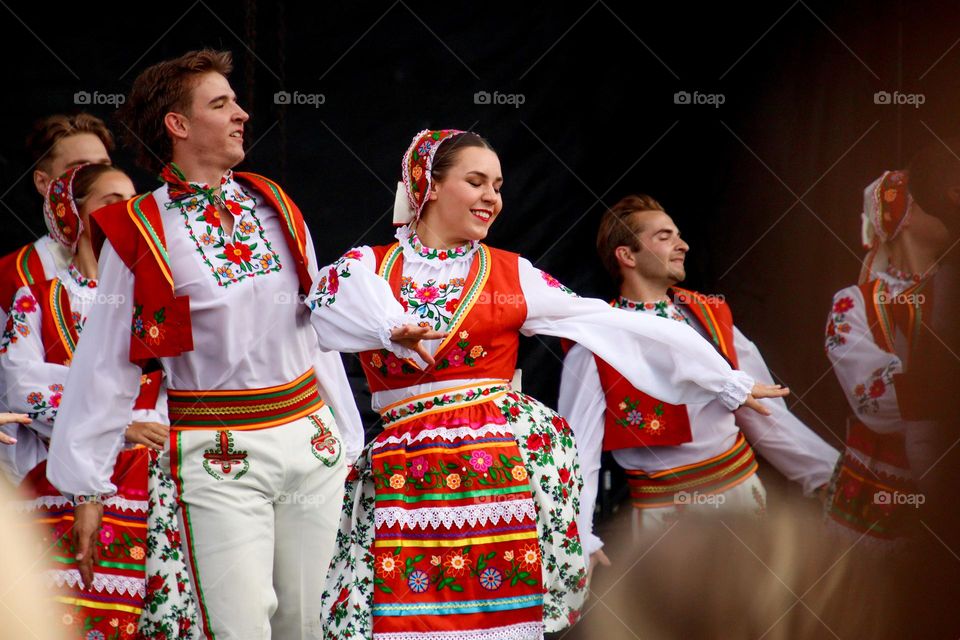 Happy Ukrainian dancers