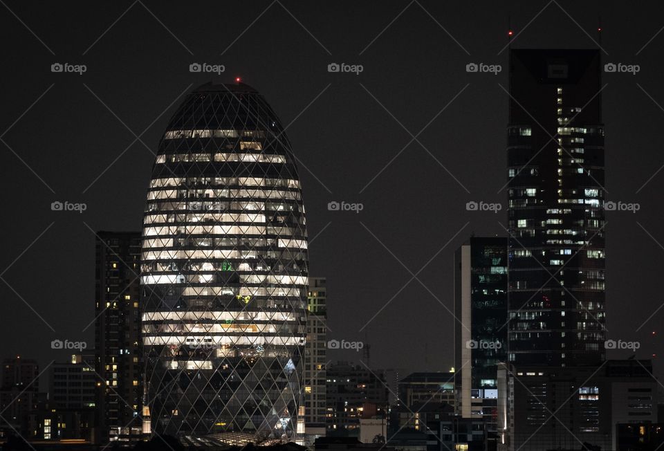 Beautiful building light in the night