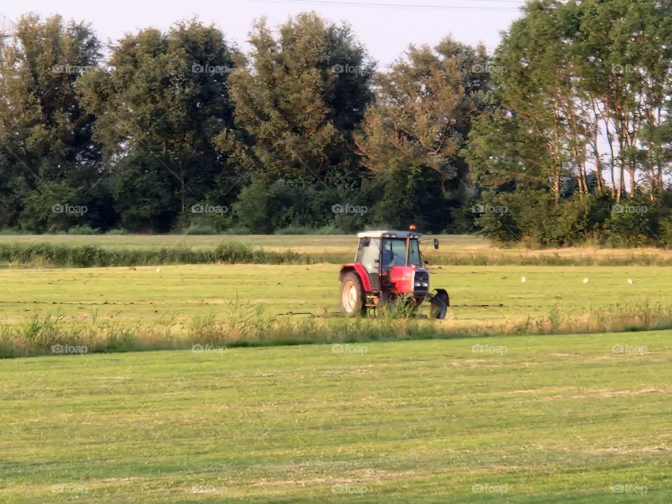 Farmer on his tractor